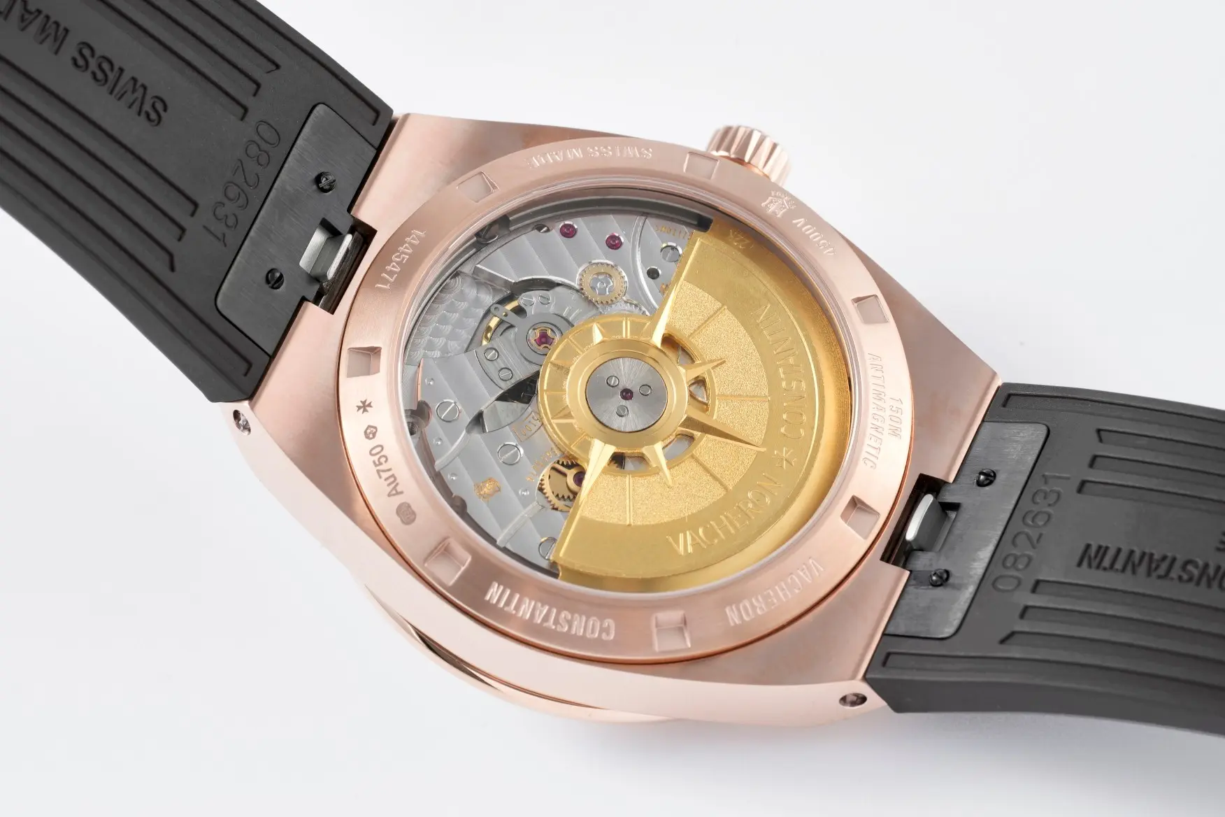 UrbanStyle PPF Factory Vacheron Constantin Overseas 4500V Series – Rose Gold Case, Black Rubber Strap, Luxury Super Clone Watch 4215