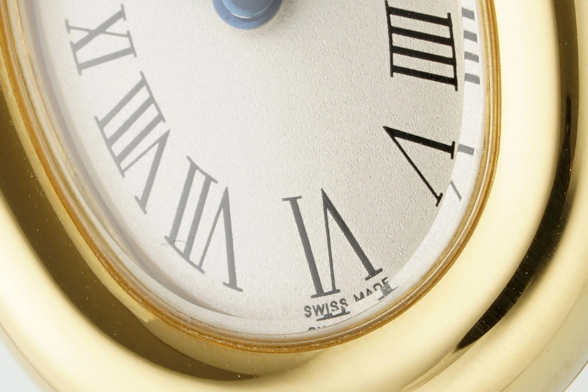 AF Factory Cartier Baignoire Yellow Gold Oval Bangle Watch with Cream Dial, Roman Numerals, and Black Cabochon Crown ModernLook 5431