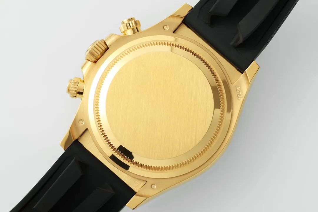 OnTrend VS Factory Rolex Cosmograph Daytona 18K Yellow Gold Chronograph Watch with Champagne Dial, Strap 43
