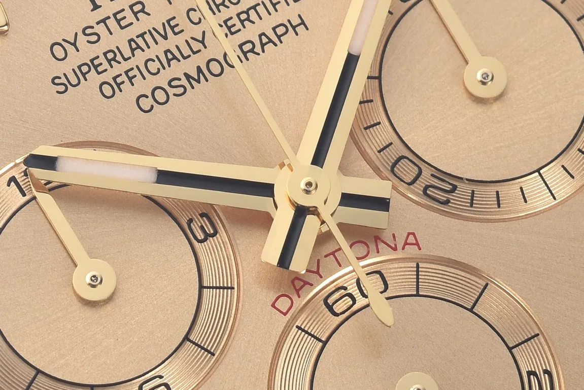 Rolex Daytona Clean Factory 116508 Champagne Dial Full Gold Luxury Chronograph Watch Modern 47