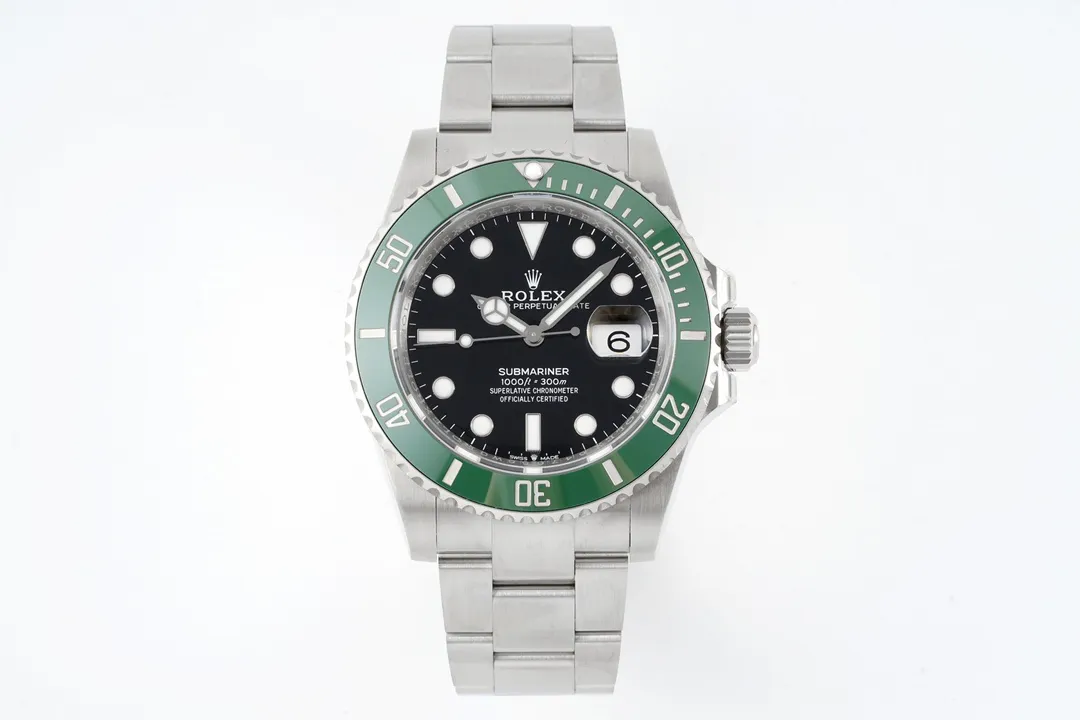 MoistureWicking AR Factory Rolex Submariner Hulk Green Ceramic Bezel Black Dial Stainless Steel Automatic Watch 323