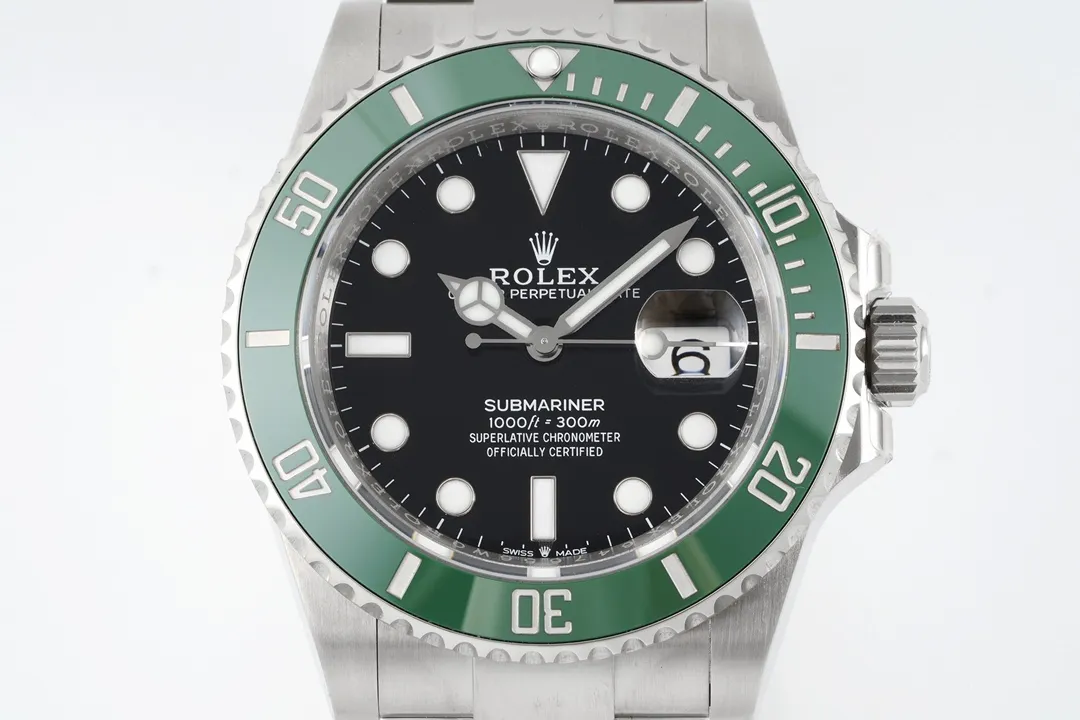 MoistureWicking AR Factory Rolex Submariner Hulk Green Ceramic Bezel Black Dial Stainless Steel Automatic Watch 323