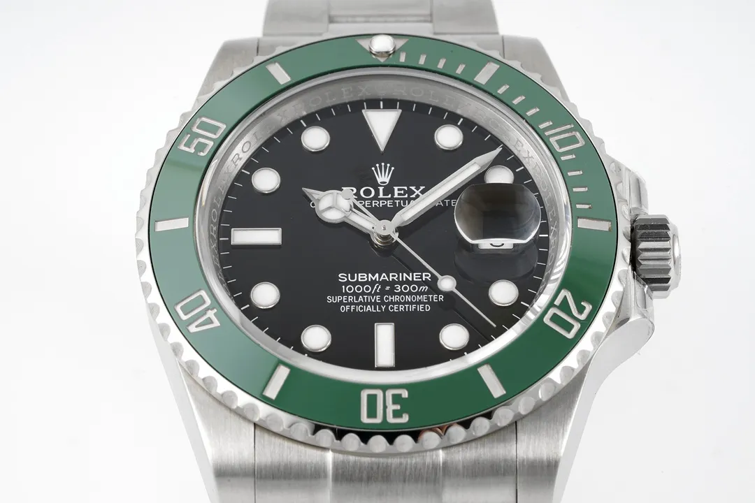 MoistureWicking AR Factory Rolex Submariner Hulk Green Ceramic Bezel Black Dial Stainless Steel Automatic Watch 323