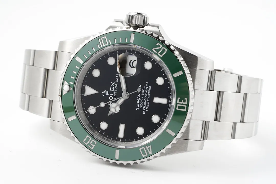 MoistureWicking AR Factory Rolex Submariner Hulk Green Ceramic Bezel Black Dial Stainless Steel Automatic Watch 323