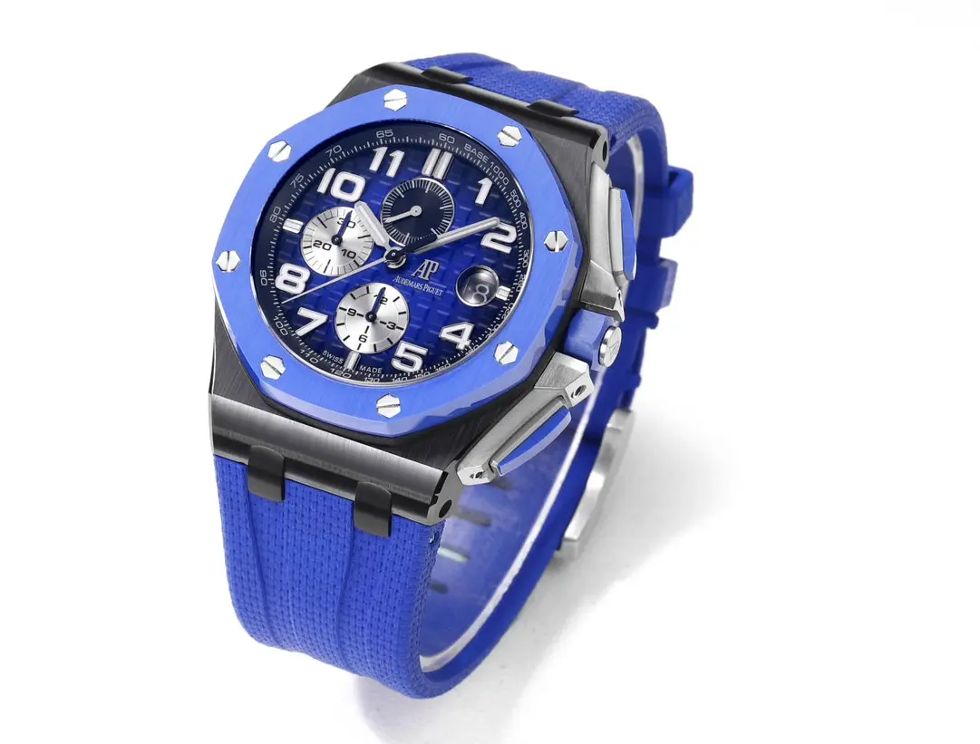 MoistureWicking V9 Factory Audemars Piguet Royal Oak Offshore Blue Chronograph –  Super Clone Watch 8073