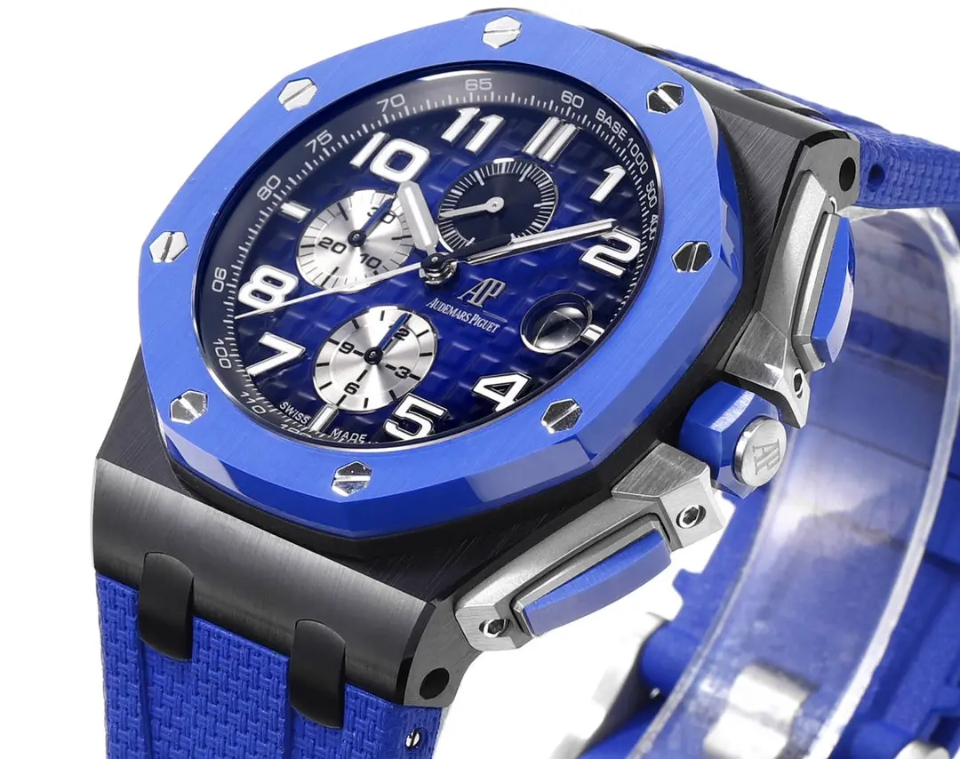 MoistureWicking V9 Factory Audemars Piguet Royal Oak Offshore Blue Chronograph –  Super Clone Watch 8073