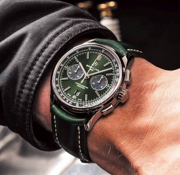 Chic JF Factory Breitling Premier B01 Chronograph Green Leather – Super Clone Watch Masterpiece 2571