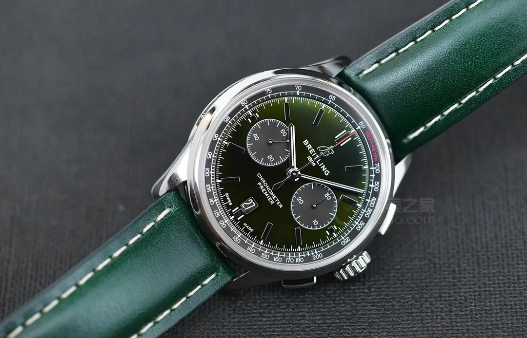Chic JF Factory Breitling Premier B01 Chronograph Green Leather – Super Clone Watch Masterpiece 2571