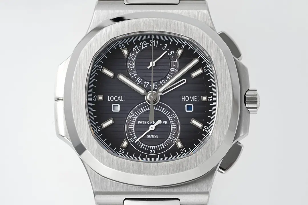 PF Factory Patek Philippe Nautilus 5990 1A Dual Time Steel Black Super Clone Replica Watch Classic 7010