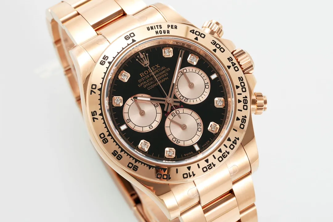 Minimalist VS Factory Rolex Daytona Rose Gold Black Dial Chronograph Watch – 60th Anniversary Edition 4362