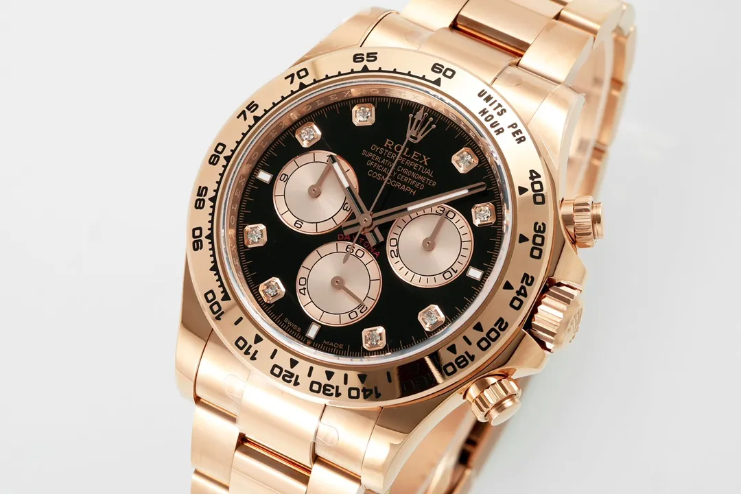 Minimalist VS Factory Rolex Daytona Rose Gold Black Dial Chronograph Watch – 60th Anniversary Edition 4362