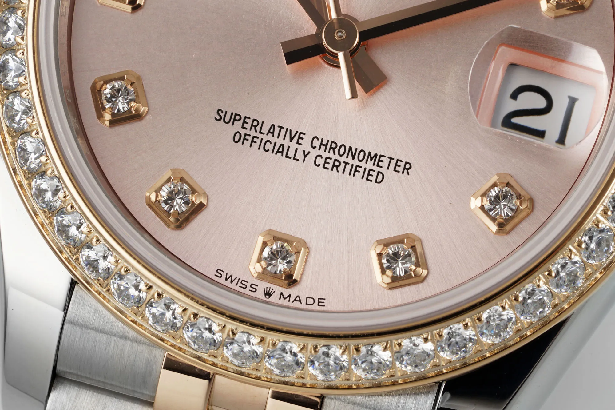 AR Factory Rolex Datejust 31mm Two-Tone Oystersteel and Yellow Gold Pink Dial Diamond Bezel Jubilee Bracelet Women’s Watch Minimalist 4901