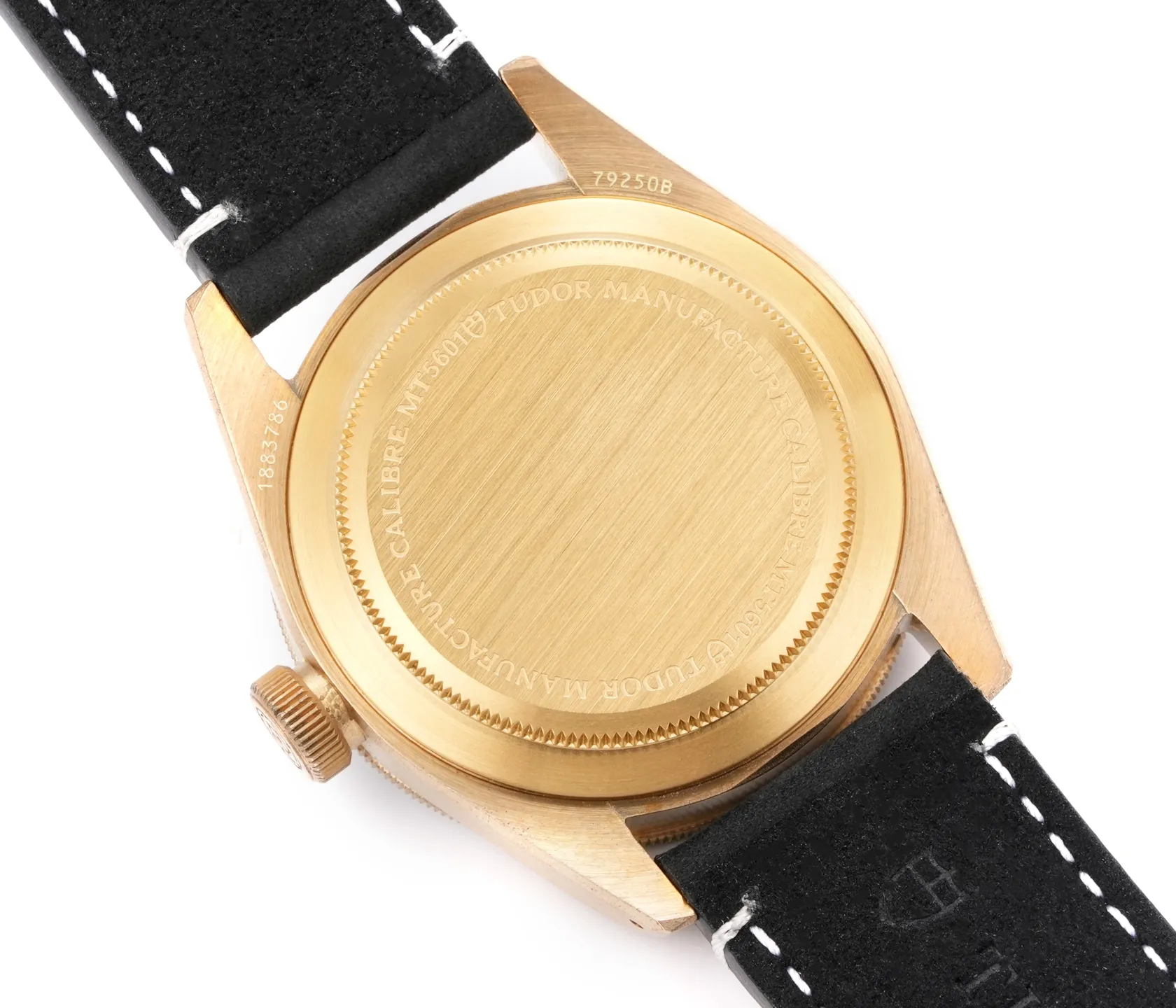 Tudor Black Bay Bronze Automatic Diver’s Watch with Black Dial, Rotating Bezel, and Black Leather Strap Cozy 4283