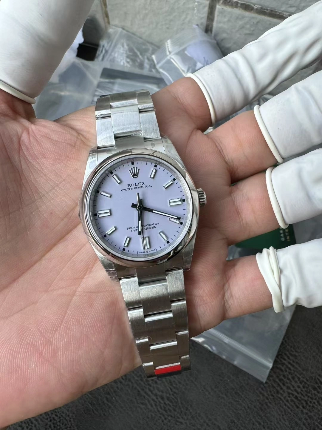 CBD Factory Rolex Oyster Perpetual 36mm Lavender   Lilac Dial Smooth Bezel Oyster Bracelet (126000) 1:1 Super Clone – DD3230 Movement MoistureWicking 181