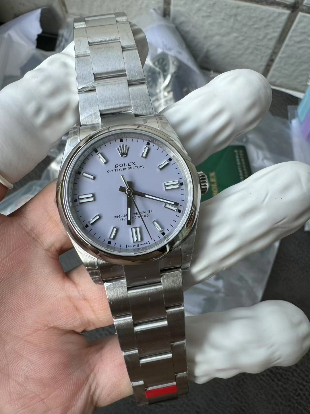 CBD Factory Rolex Oyster Perpetual 36mm Lavender   Lilac Dial Smooth Bezel Oyster Bracelet (126000) 1:1 Super Clone – DD3230 Movement MoistureWicking 181