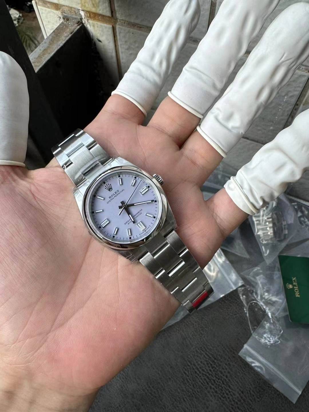 CBD Factory Rolex Oyster Perpetual 36mm Lavender   Lilac Dial Smooth Bezel Oyster Bracelet (126000) 1:1 Super Clone – DD3230 Movement MoistureWicking 181