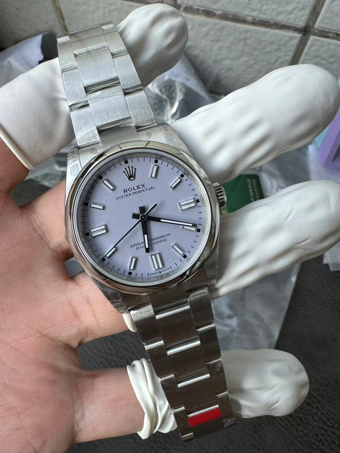 CBD Factory Rolex Oyster Perpetual 36mm Lavender   Lilac Dial Smooth Bezel Oyster Bracelet (126000) 1:1 Super Clone – DD3230 Movement MoistureWicking 181
