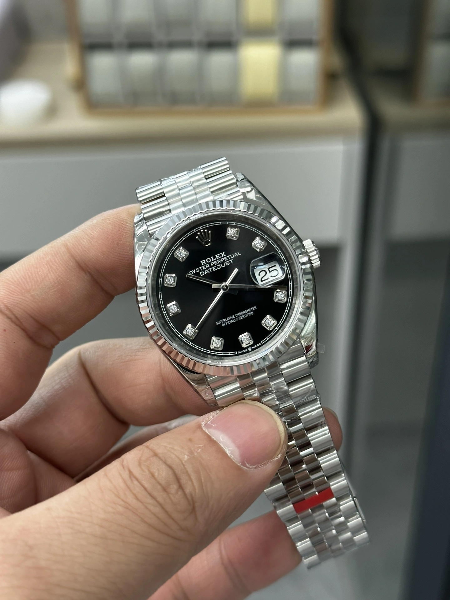 CBD Factory Rolex Datejust 36mm Black Diamond Dial Jubilee Bracelet (126234) 1:1 Super Clone – DD3235 Movement WaterResistant 100