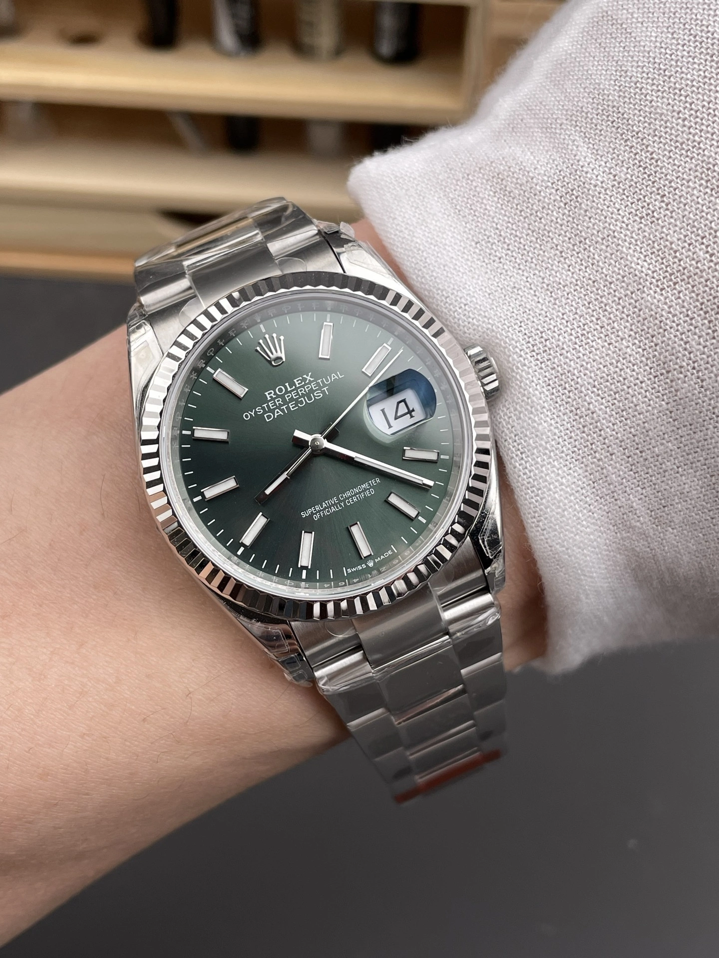 CBD Factory Rolex Datejust 36mm Sunburst Green Dial Oyster Bracelet (126234) 1:1 Super Clone – DD3235 Movement Tailored 108