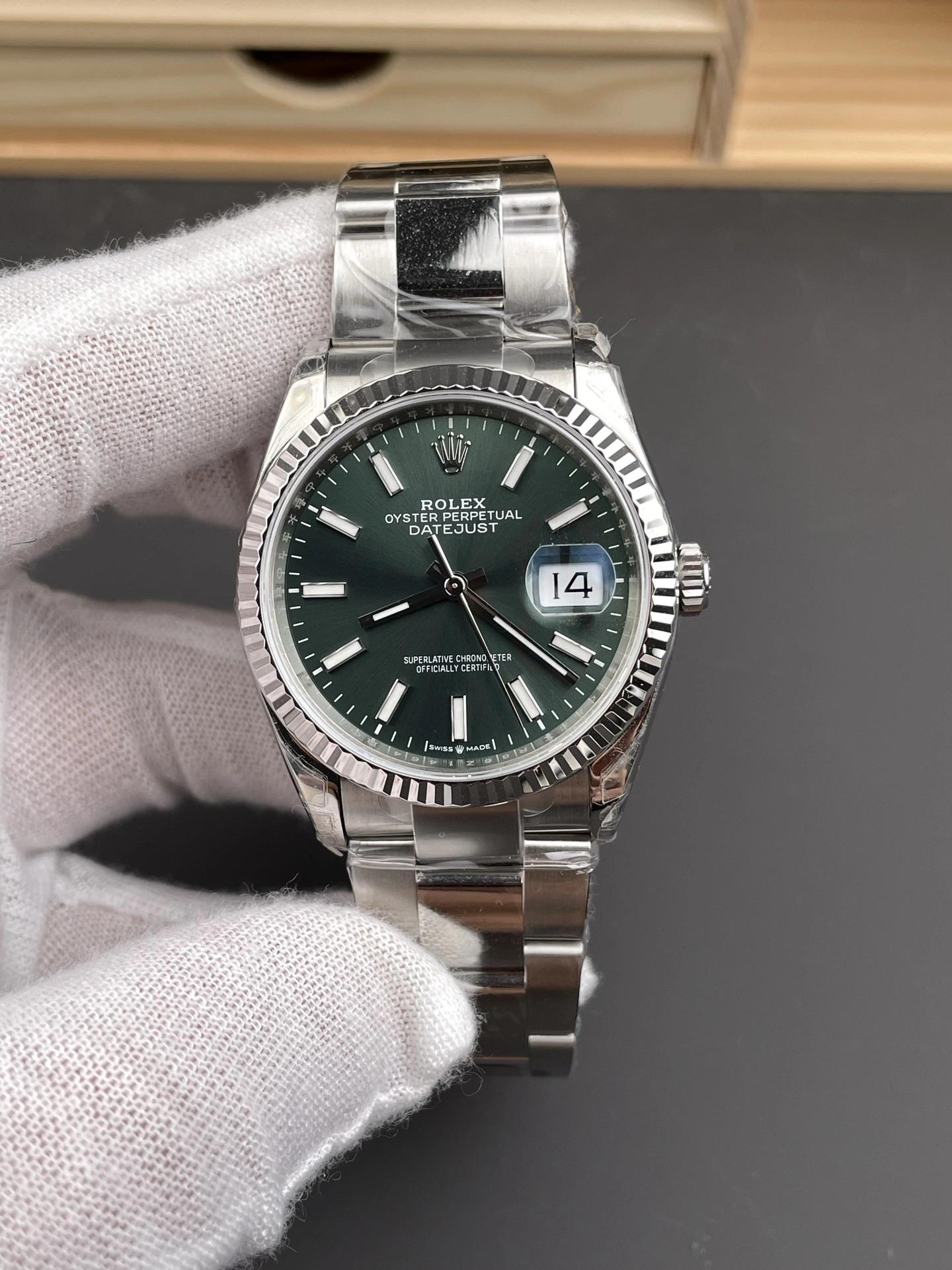CBD Factory Rolex Datejust 36mm Sunburst Green Dial Oyster Bracelet (126234) 1:1 Super Clone – DD3235 Movement Tailored 108