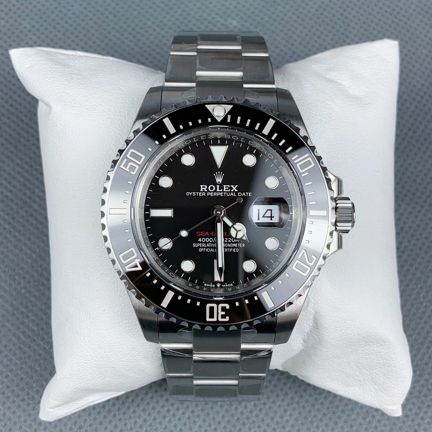 Reliable CBD Factory Rolex Sea-Dweller 43mm “Single Red” Black Dial Ceramic Bezel Oyster Bracelet (126600) 1:1 Super Clone – DD3235 Movement 184