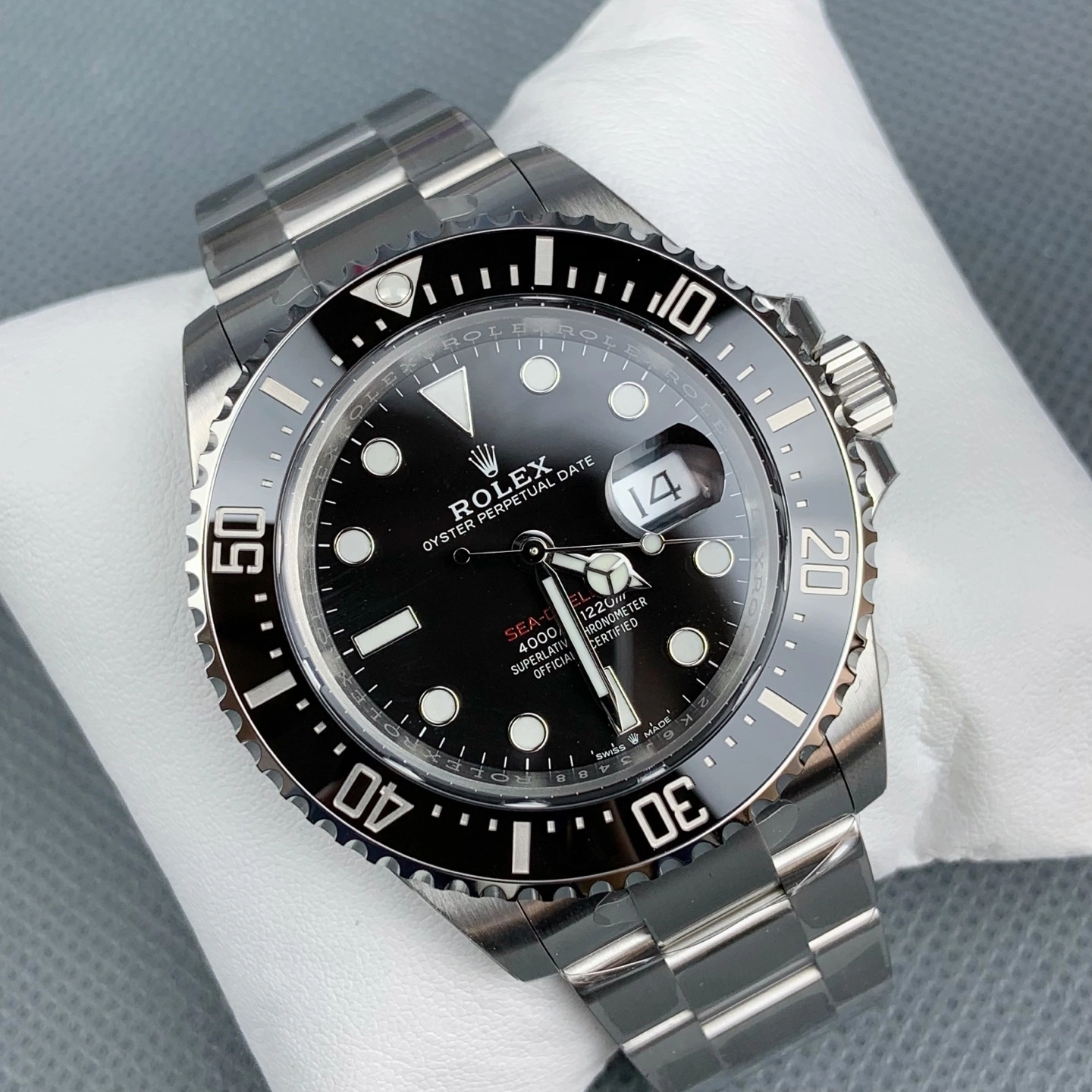 Reliable CBD Factory Rolex Sea-Dweller 43mm “Single Red” Black Dial Ceramic Bezel Oyster Bracelet (126600) 1:1 Super Clone – DD3235 Movement 184