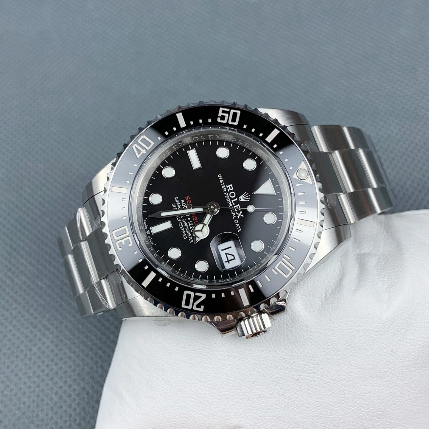 Reliable CBD Factory Rolex Sea-Dweller 43mm “Single Red” Black Dial Ceramic Bezel Oyster Bracelet (126600) 1:1 Super Clone – DD3235 Movement 184