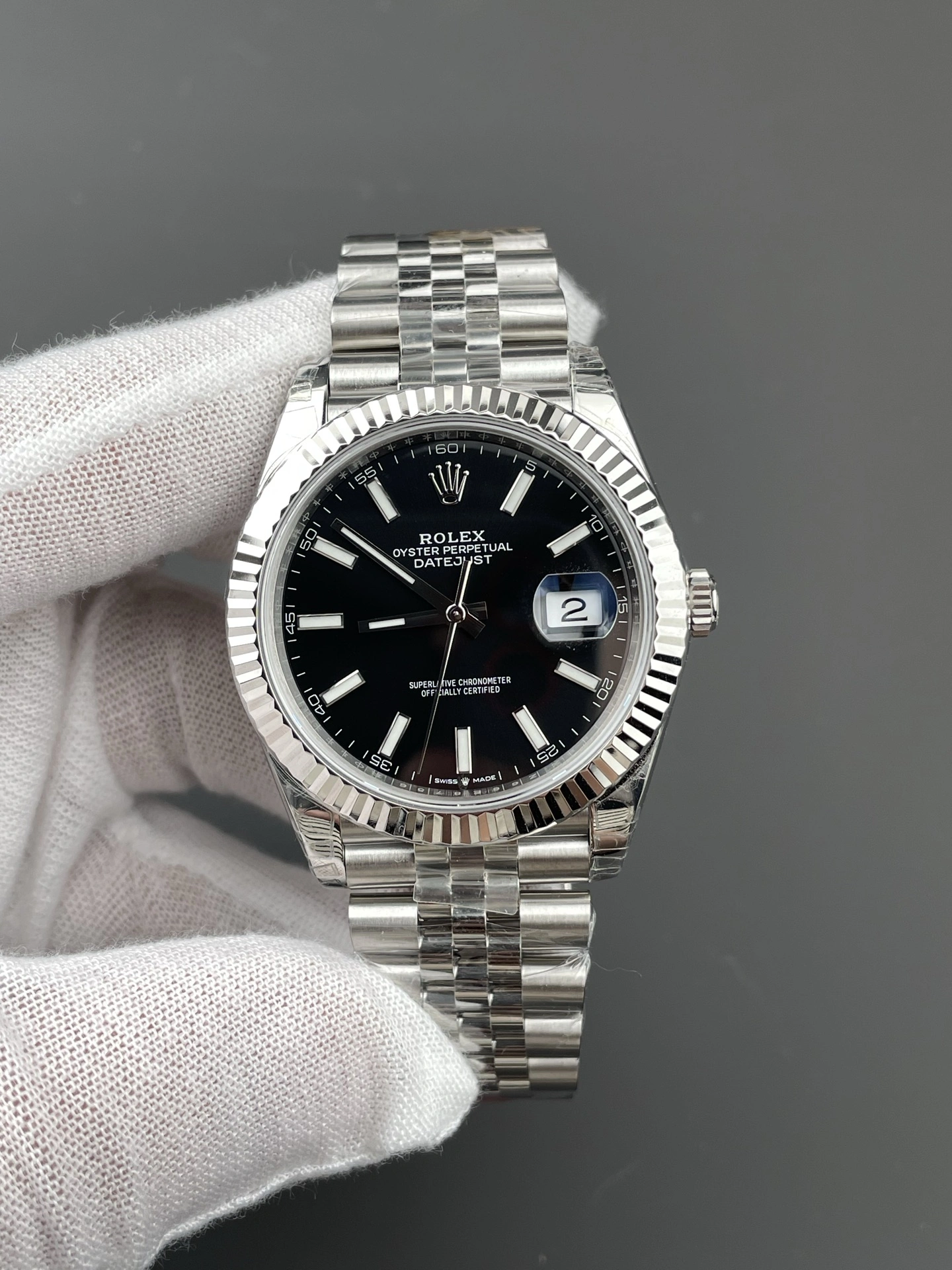 CBD Factory Rolex Datejust 41mm Deep Black Dial Fluted Bezel Jubilee Bracelet (126334) 1:1 Super Clone – DD3235 Movement Trendy 61