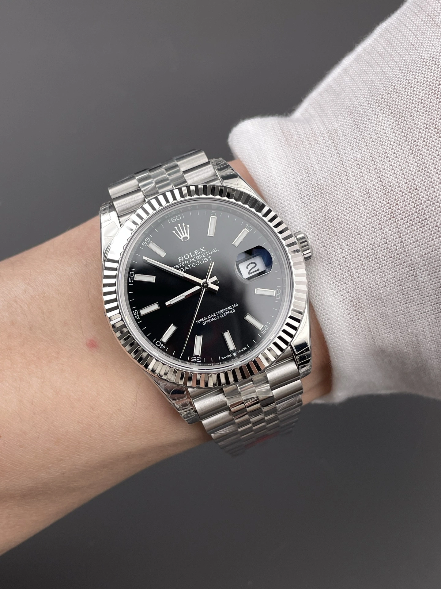 CBD Factory Rolex Datejust 41mm Deep Black Dial Fluted Bezel Jubilee Bracelet (126334) 1:1 Super Clone – DD3235 Movement Trendy 61