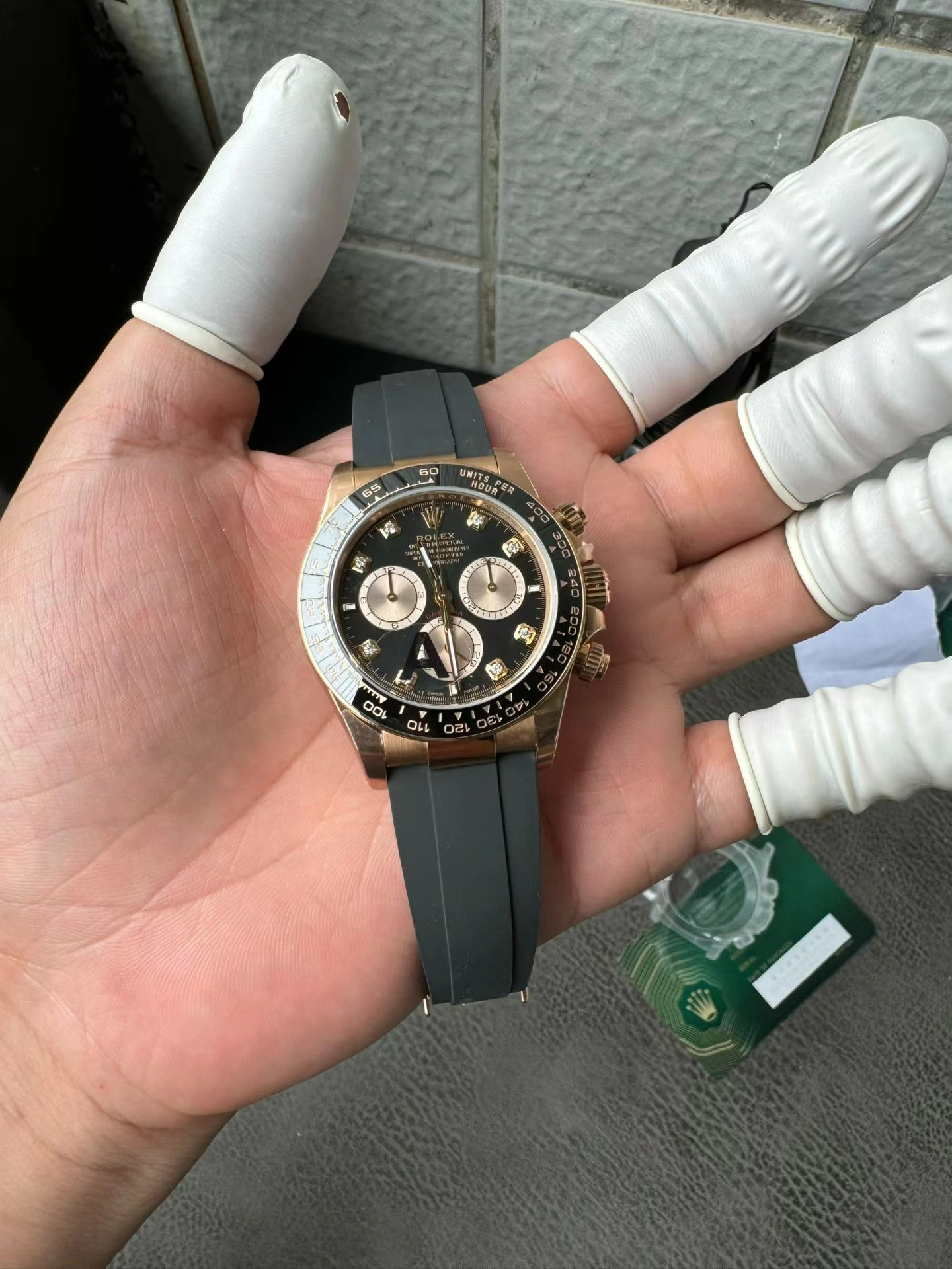 WellDesigned CBD Factory Rolex Cosmograph Daytona “Black Diamond” Everose Gold Rubeer Strap(126515LN) 1:1 Super Clone – DD4131 Movement 10