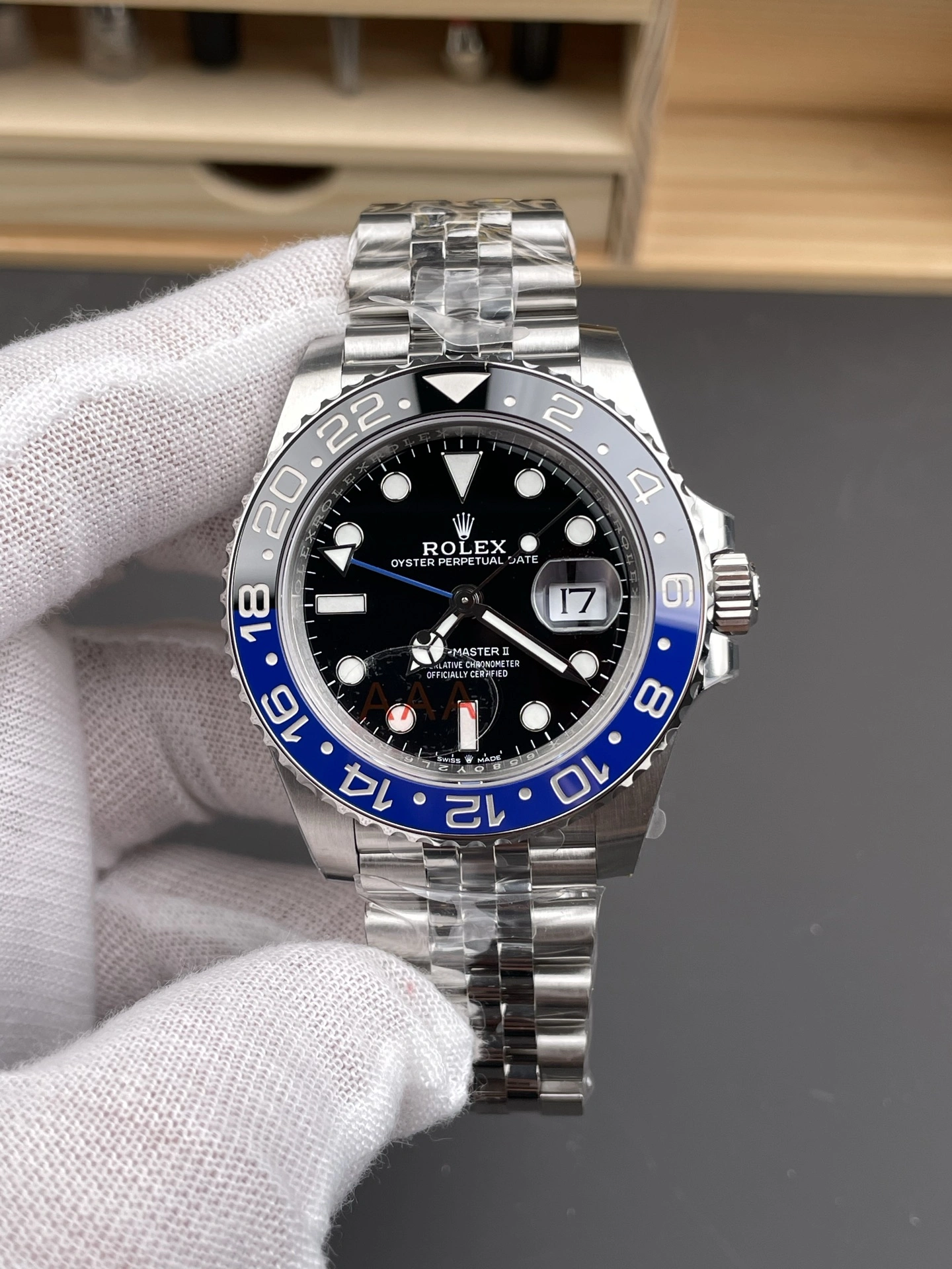 CBD Factory Rolex GMT-Master II “Batgirl” Black Blue Ceramic Bezel Jubilee Bracelet (m126710blnr-0002) 1:1 Super Clone – DD3285 Movement NewStyle 147