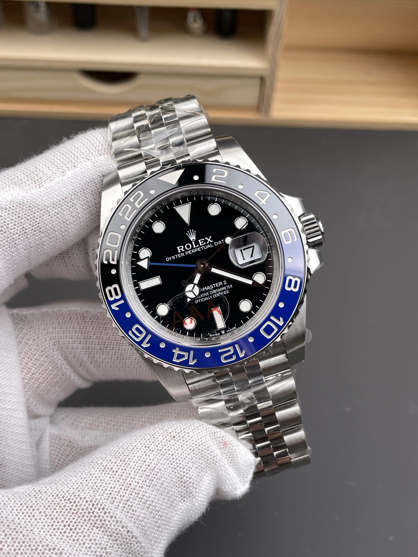 CBD Factory Rolex GMT-Master II “Batgirl” Black Blue Ceramic Bezel Jubilee Bracelet (m126710blnr-0002) 1:1 Super Clone – DD3285 Movement NewStyle 147