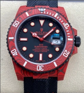 CBD Factory Rolex Submariner Date “DiW Red Devil” Layered Red Carbon (Custom Edition) 1:1 Super Clone – DD3135 Movement SoftTouch 201