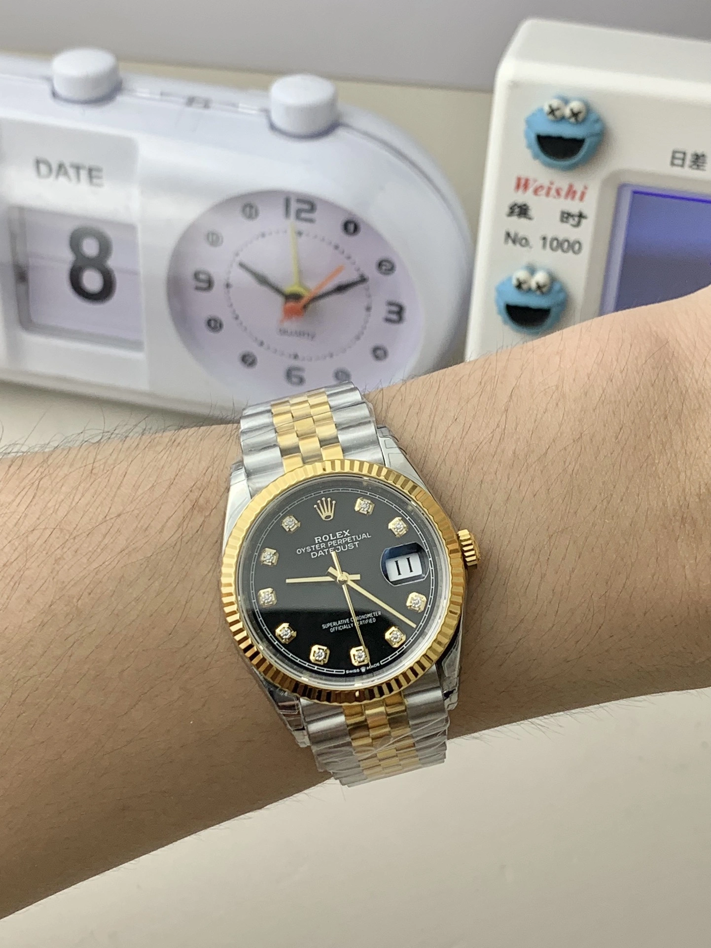 Casual CBD Factory Rolex Datejust 36mm Two-Tone Yellow Gold Black Diamond Dial Jubilee Bracelet (126233) 1:1 Super Clone – DD3235 Movement 141