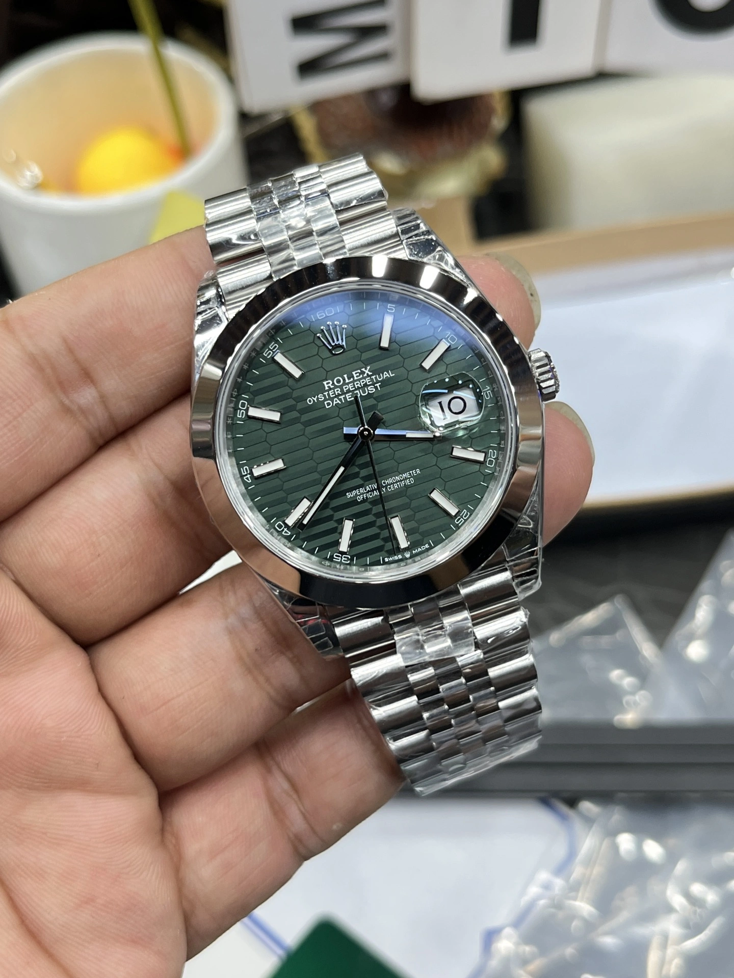 HighPerformance CBD Factory Rolex Datejust 41mm Green Fluted Motif Dial Smooth Bezel Jubilee Bracelet (126300) 1:1 Super Clone – DD3235 Movement 63