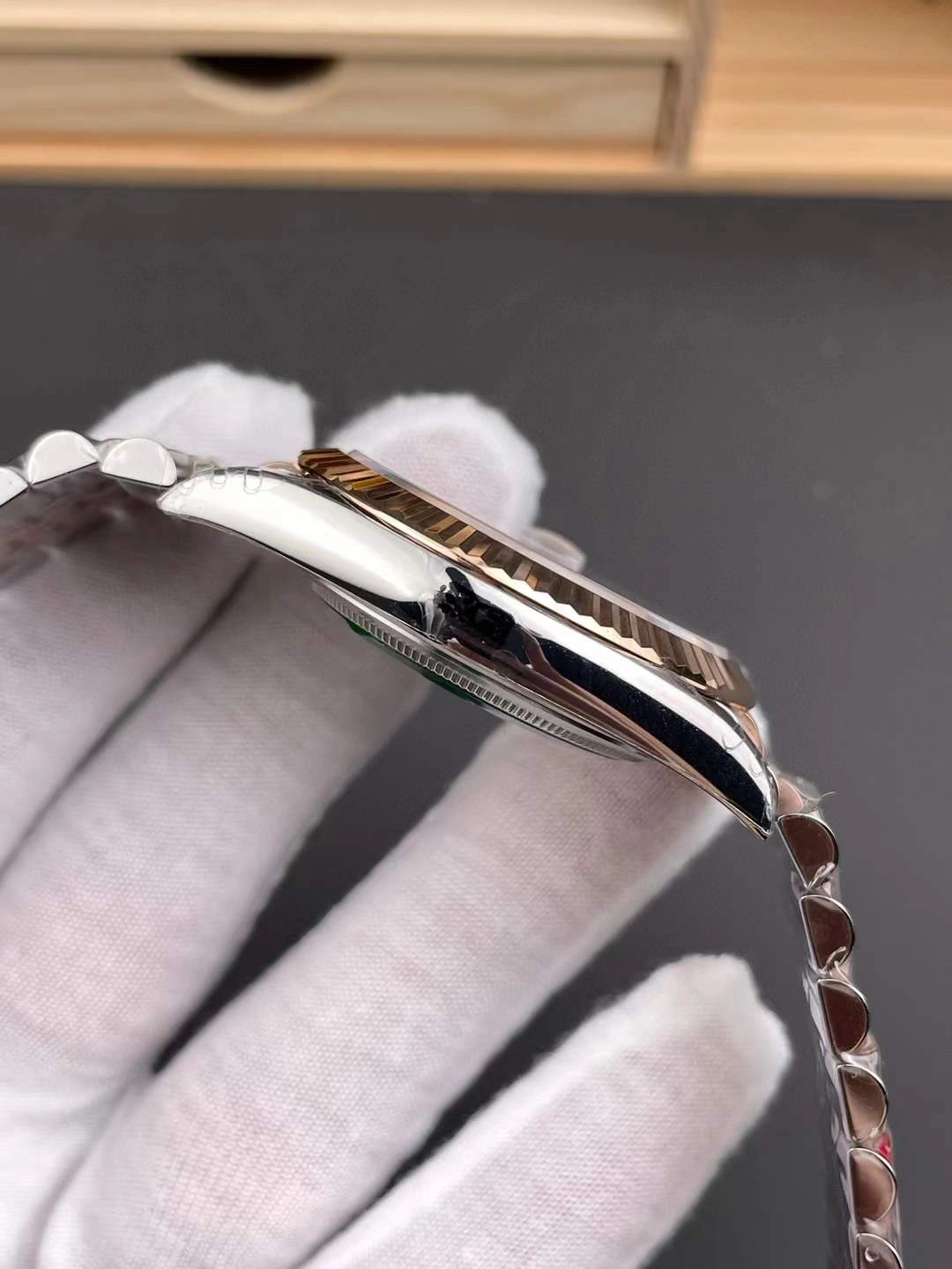 Timeless CBD Factory Rolex Datejust 41 Slate Grey”Wimbledon”Two-Tone Everose Gold (126331) 1:1 Super Clone – DD3235 Movement 40