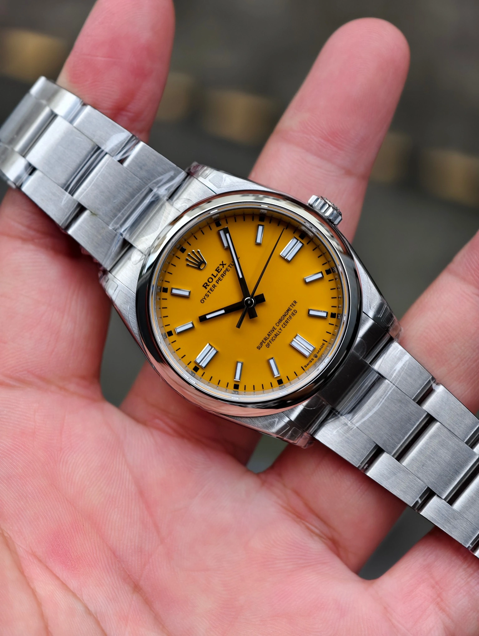CBD Factory Rolex Oyster Perpetual 36mm Yellow Dial Smooth Bezel Oyster Bracelet (126000) 1:1 Super Clone – DD3230 Movement Youthful 182
