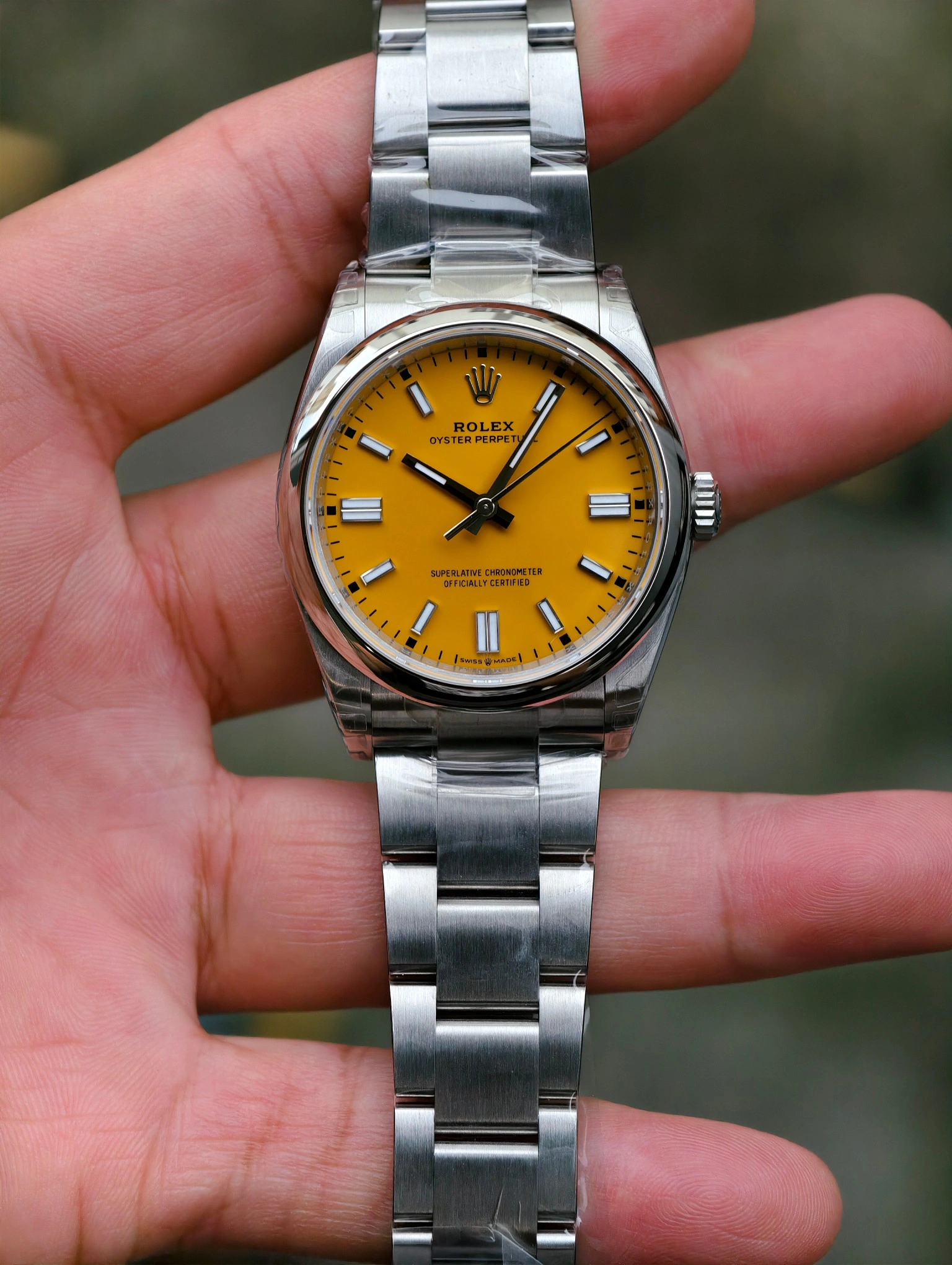 CBD Factory Rolex Oyster Perpetual 36mm Yellow Dial Smooth Bezel Oyster Bracelet (126000) 1:1 Super Clone – DD3230 Movement Youthful 182