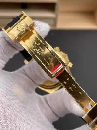 CBD Factory Rolex Cosmograph Daytona 40mm Black Dial Yellow Gold Rubber Strap (126518LN) 1:1 Super Clone – DD4131 Movement Lightweight 16