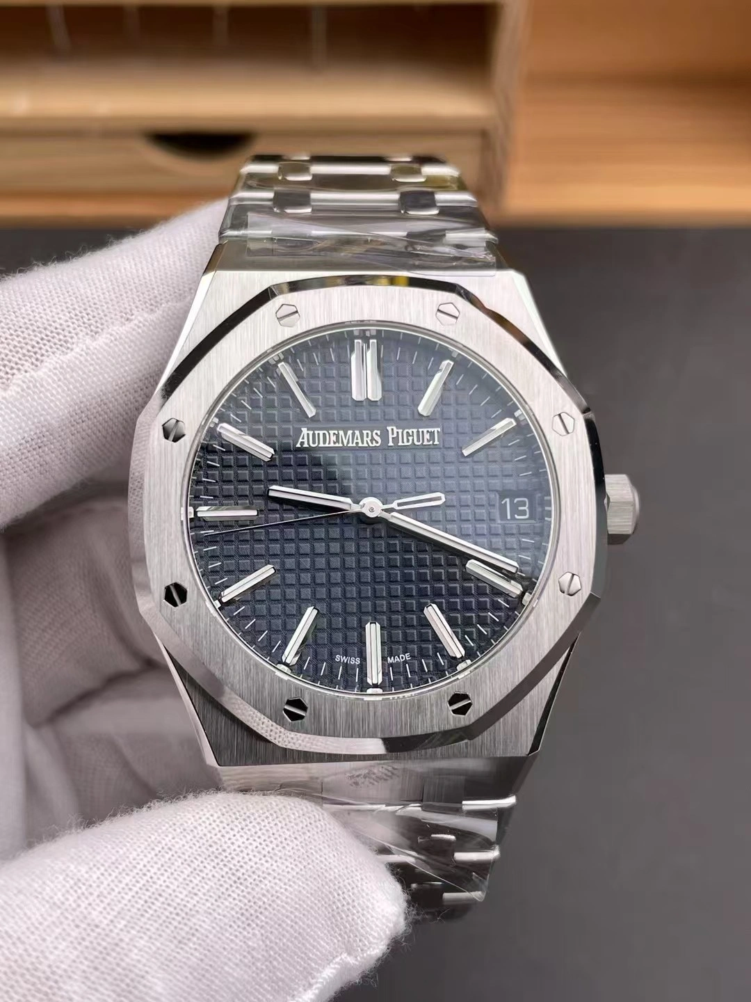 TechFriendly CBD Factory Audemars Piguet Royal Oak 41mm Blue Dial (15510ST) 1:1 Super Clone – DD4302 Movement 346
