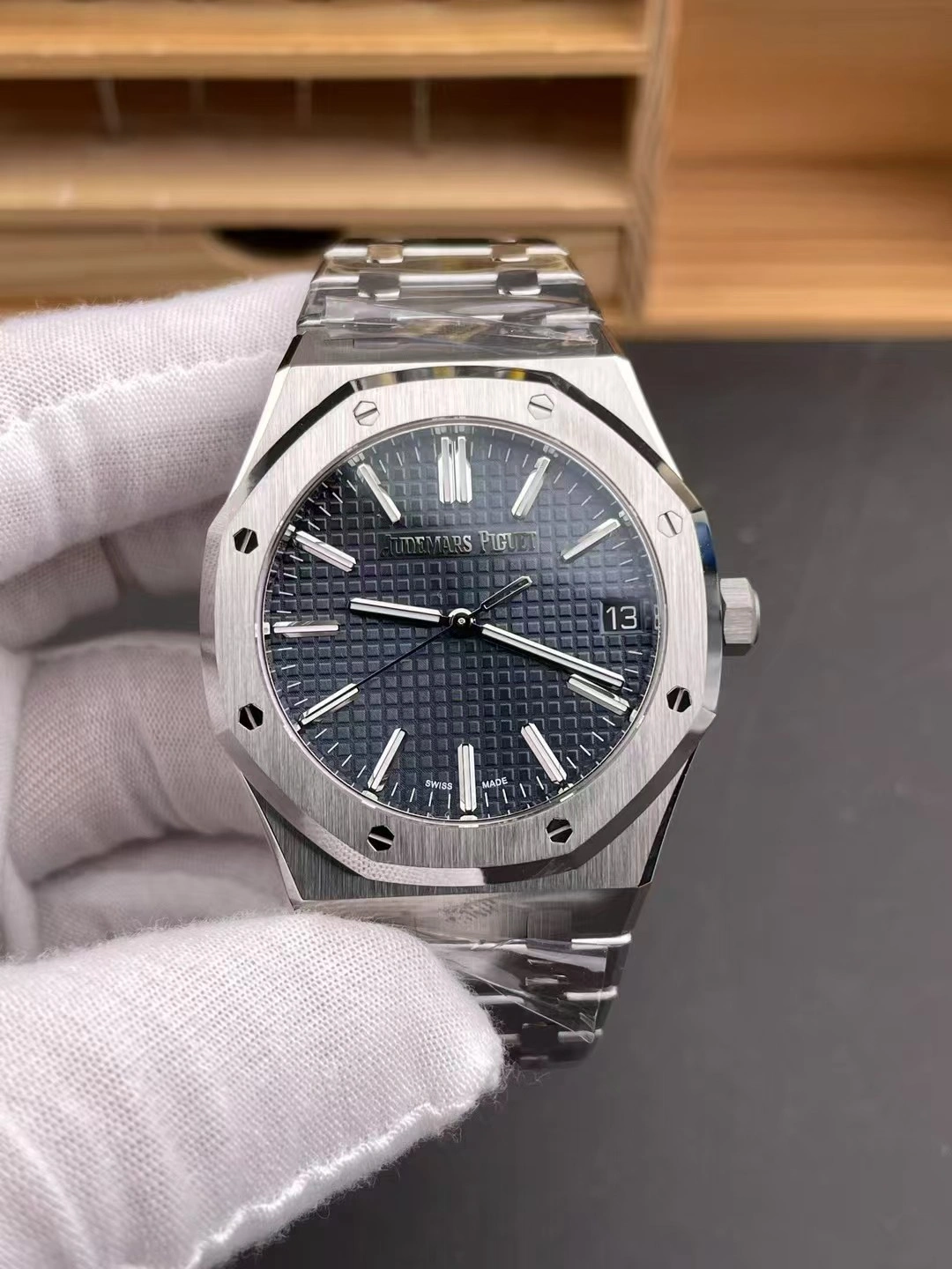 TechFriendly CBD Factory Audemars Piguet Royal Oak 41mm Blue Dial (15510ST) 1:1 Super Clone – DD4302 Movement 346