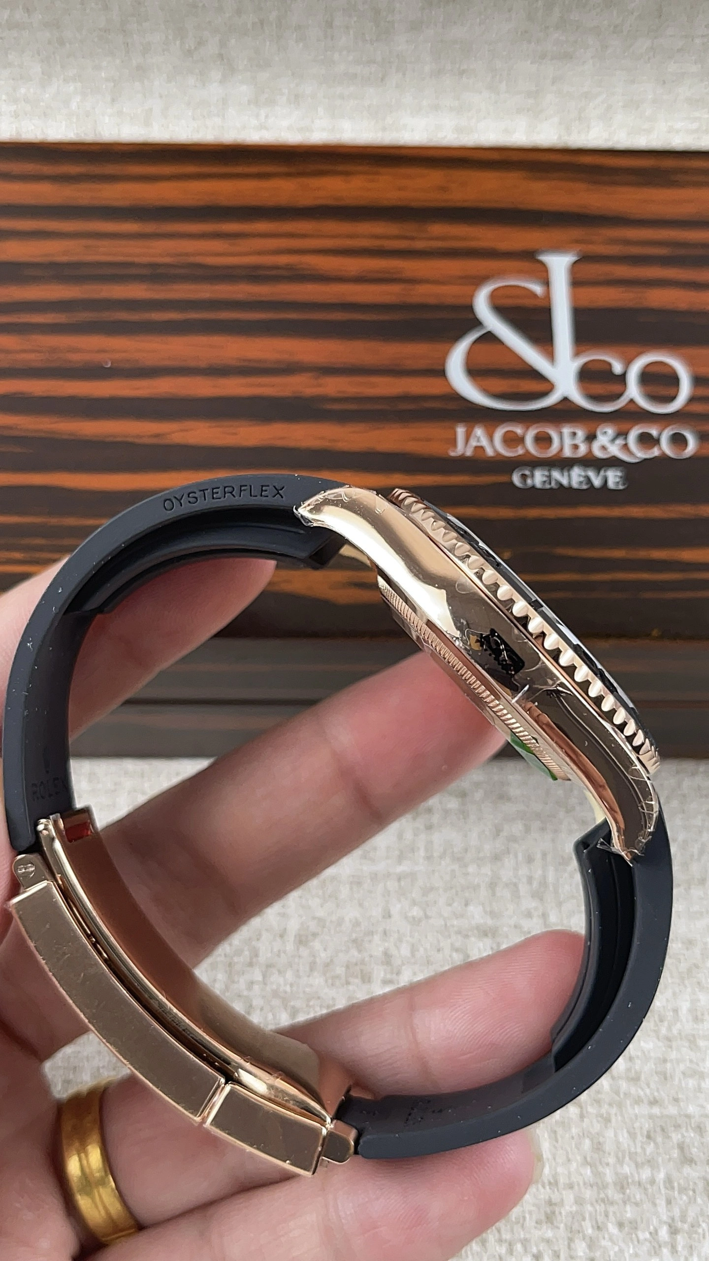 CBD Factory Rolex Yacht-Master 40mm Rose Gold Matte Black Dial Ceramic Bezel Oysterflex Strap (126655) 1:1 Super Clone – DD3235 Movement AllSeason 216