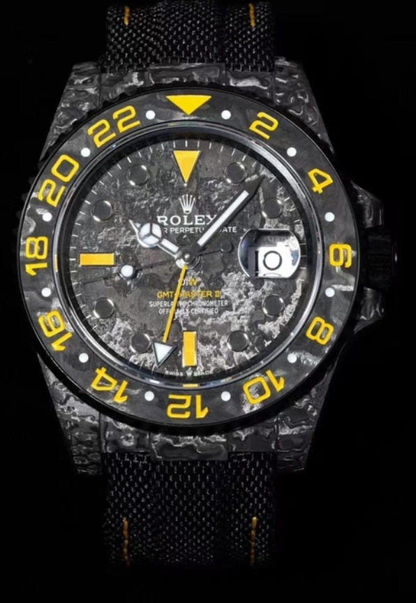 Snug CBD Factory Rolex GMT-Master II “DiW Carbon Yellow” Forged Carbon Fiber (Custom Edition) 1:1 Super Clone – DD3285 Movement 158