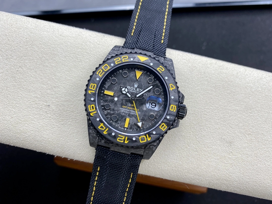 Snug CBD Factory Rolex GMT-Master II “DiW Carbon Yellow” Forged Carbon Fiber (Custom Edition) 1:1 Super Clone – DD3285 Movement 158