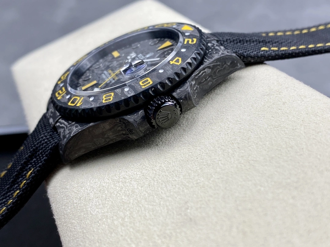 Snug CBD Factory Rolex GMT-Master II “DiW Carbon Yellow” Forged Carbon Fiber (Custom Edition) 1:1 Super Clone – DD3285 Movement 158