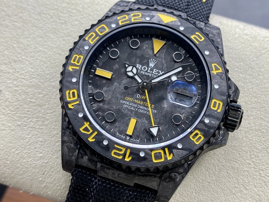 Snug CBD Factory Rolex GMT-Master II “DiW Carbon Yellow” Forged Carbon Fiber (Custom Edition) 1:1 Super Clone – DD3285 Movement 158
