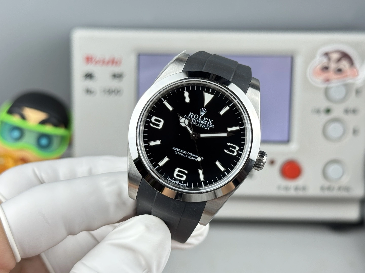 Casual CBD Factory Rolex Explorer 40mm Black “3-6-9” Dial Smooth Bezel Oysterflex Strap (224270 Custom) 1:1 Super Clone – DD3230 Movement 142