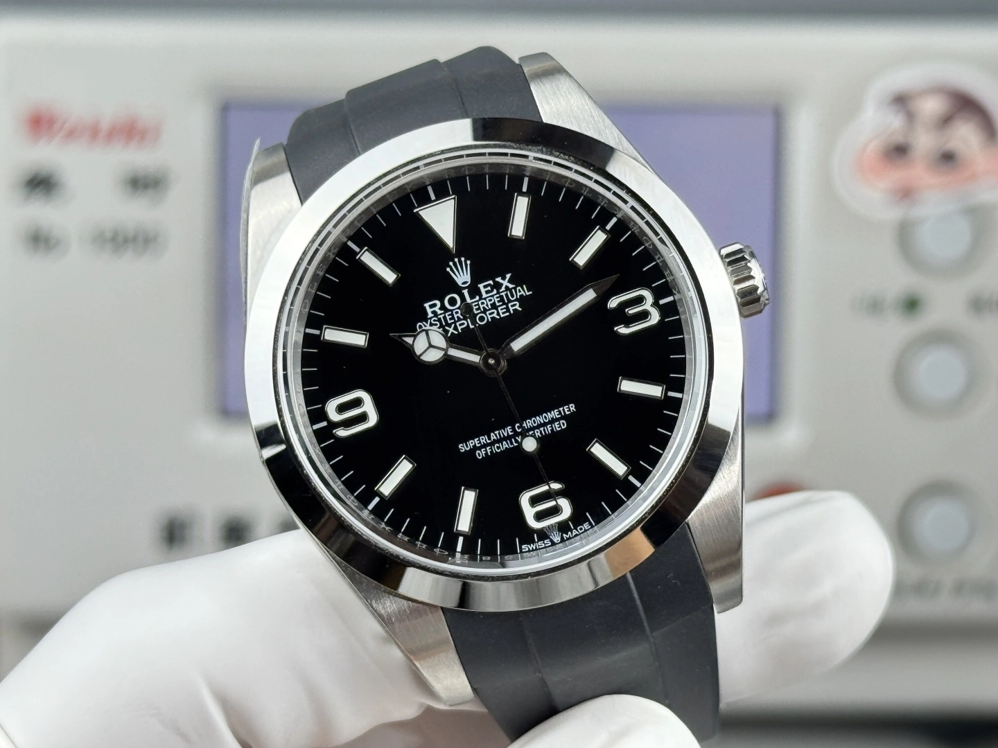 Casual CBD Factory Rolex Explorer 40mm Black “3-6-9” Dial Smooth Bezel Oysterflex Strap (224270 Custom) 1:1 Super Clone – DD3230 Movement 142