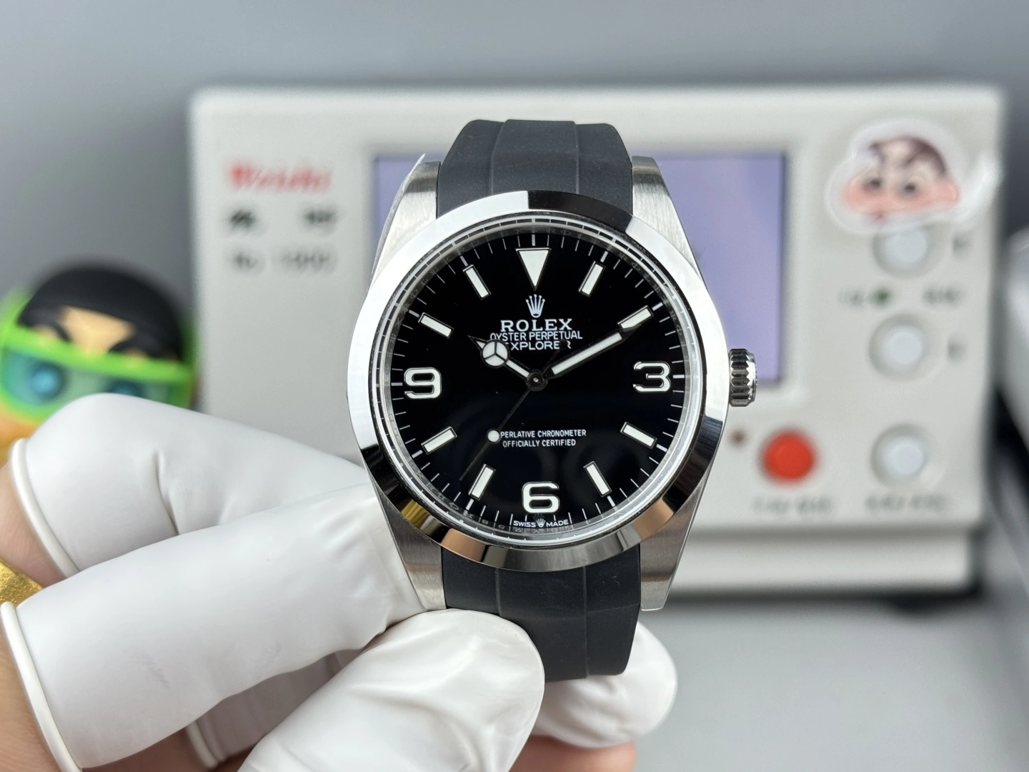 Casual CBD Factory Rolex Explorer 40mm Black “3-6-9” Dial Smooth Bezel Oysterflex Strap (224270 Custom) 1:1 Super Clone – DD3230 Movement 142