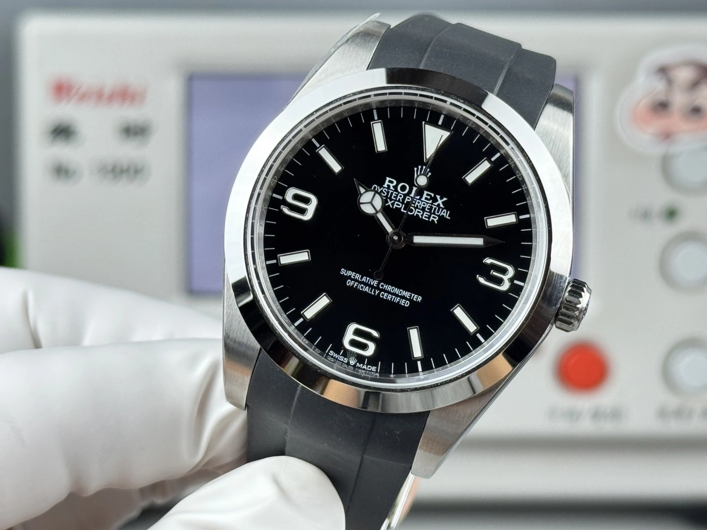Casual CBD Factory Rolex Explorer 40mm Black “3-6-9” Dial Smooth Bezel Oysterflex Strap (224270 Custom) 1:1 Super Clone – DD3230 Movement 142